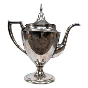 Pairpoint Silverplate Teapot B331 Quadruple Plate With Hinged Lid 10x9